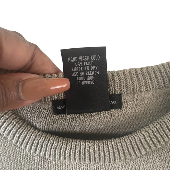 Marithe Francois Girbaud | Crewneck Raglan Sleeve Sweater in Light Army Green XL - Picture 6 of 8